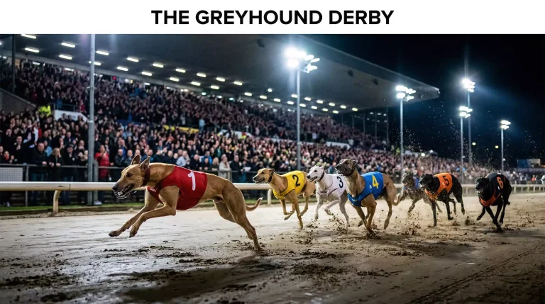 English Greyhound Derby final night at Towcester stadium